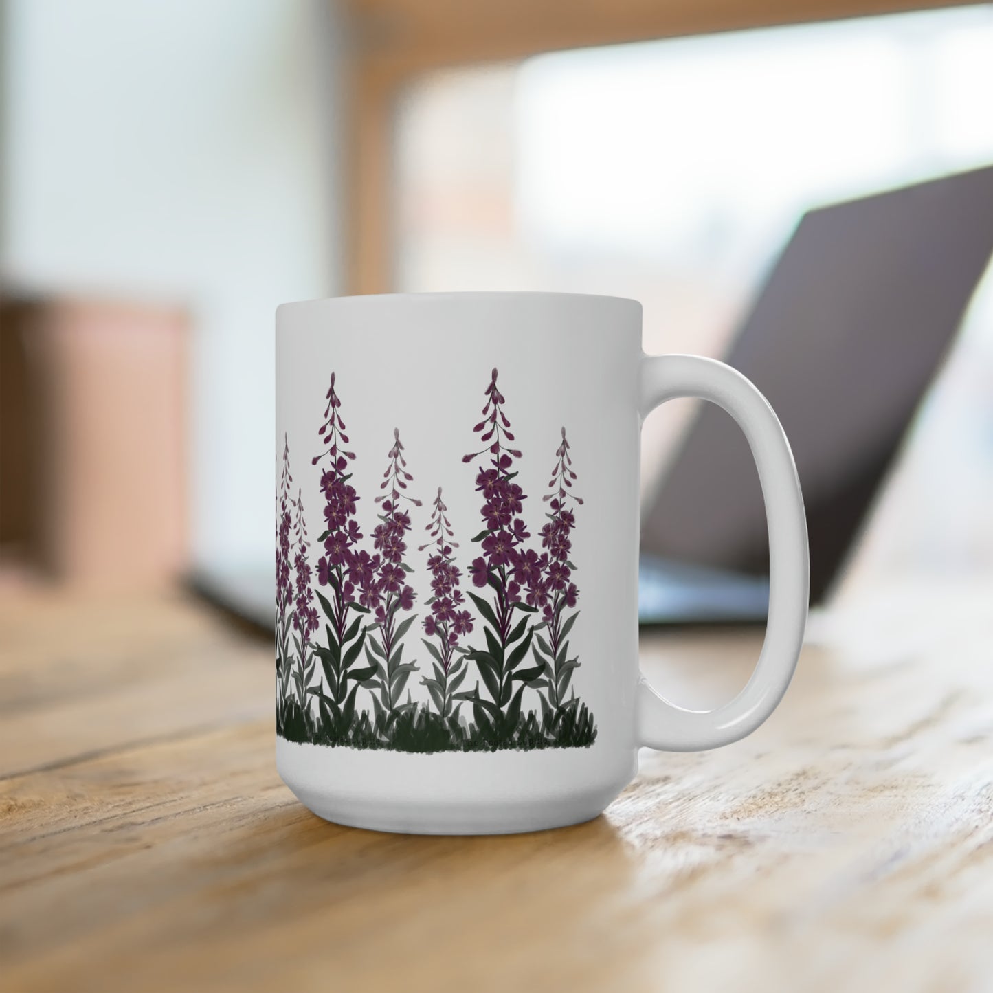 Alaskan fireweed mug