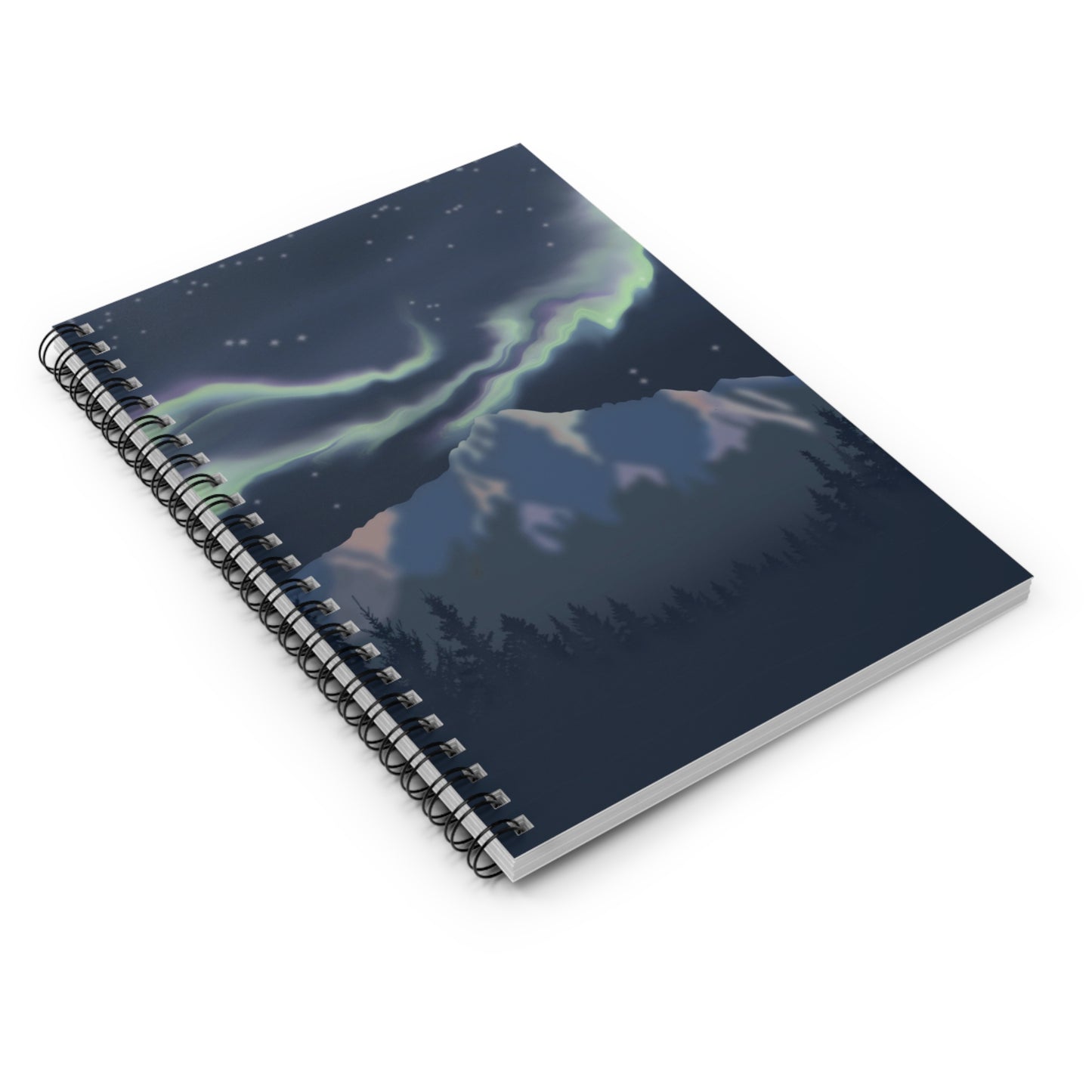 Notrhern Lights Spiral Notebook - Ruled Line