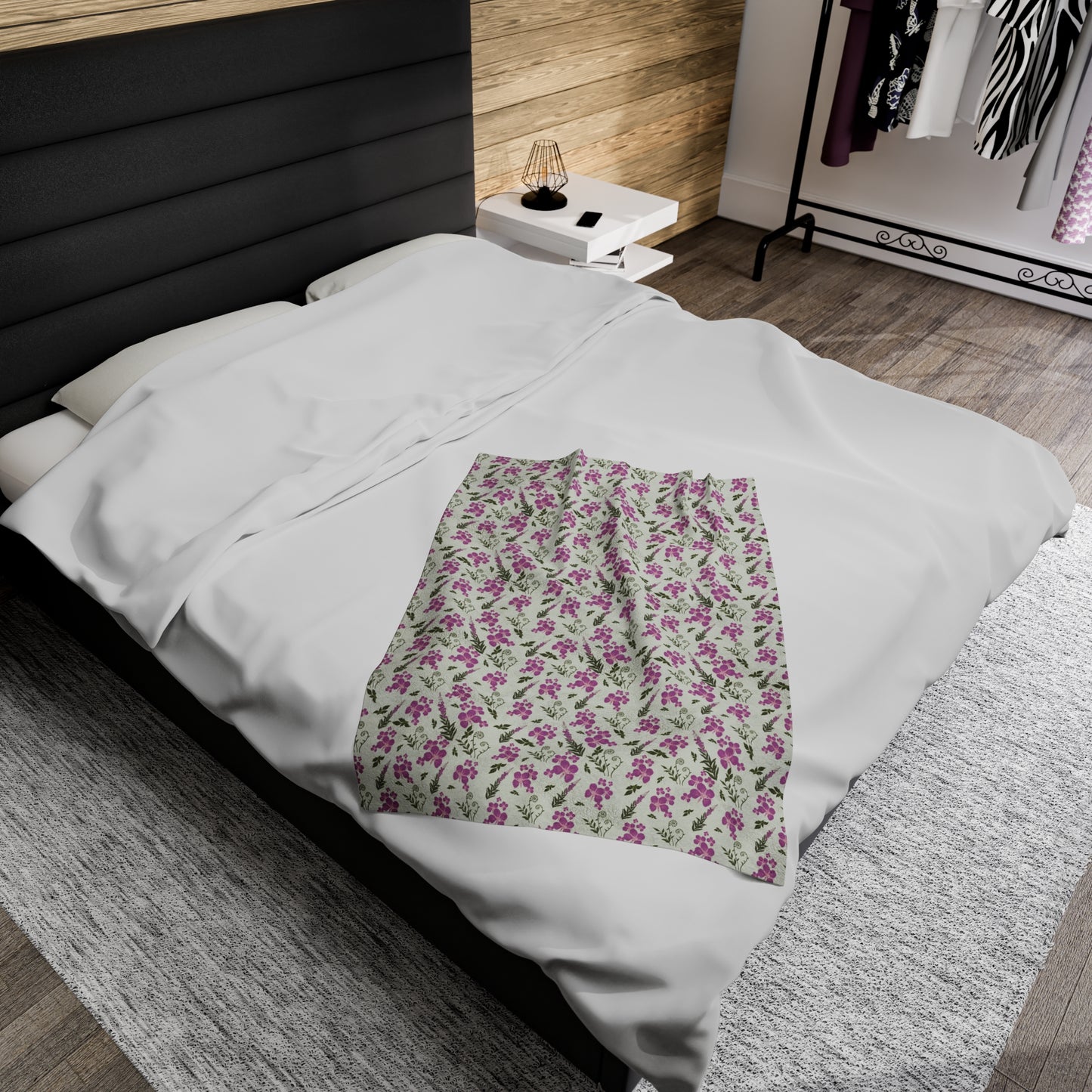 Fireweed Bloom Plush Blanket