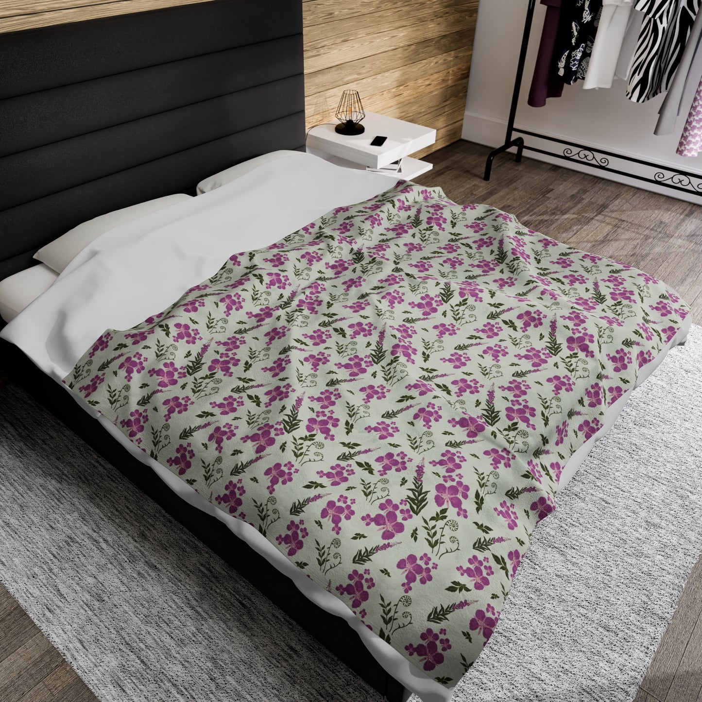 Fireweed Bloom Plush Blanket