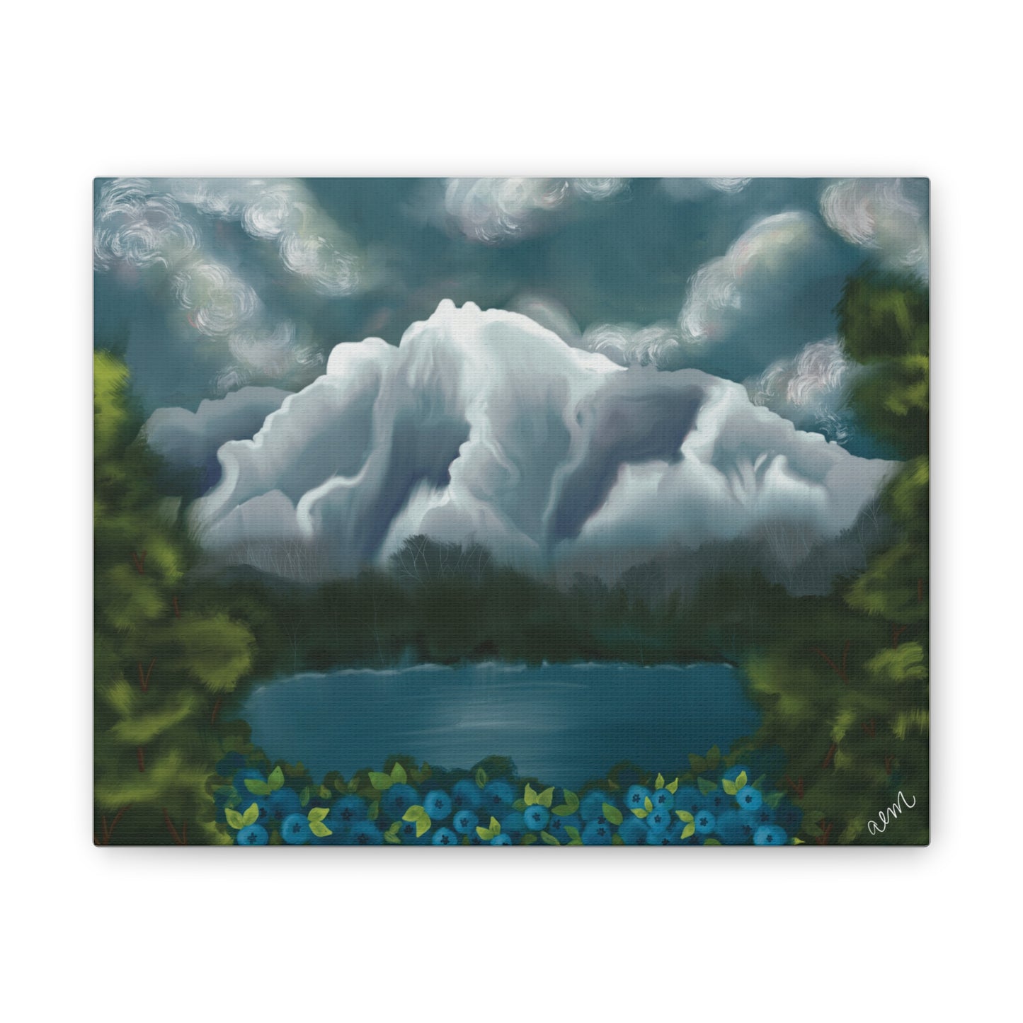 Canvas Print - Pioneer Peak Acrylic Painting