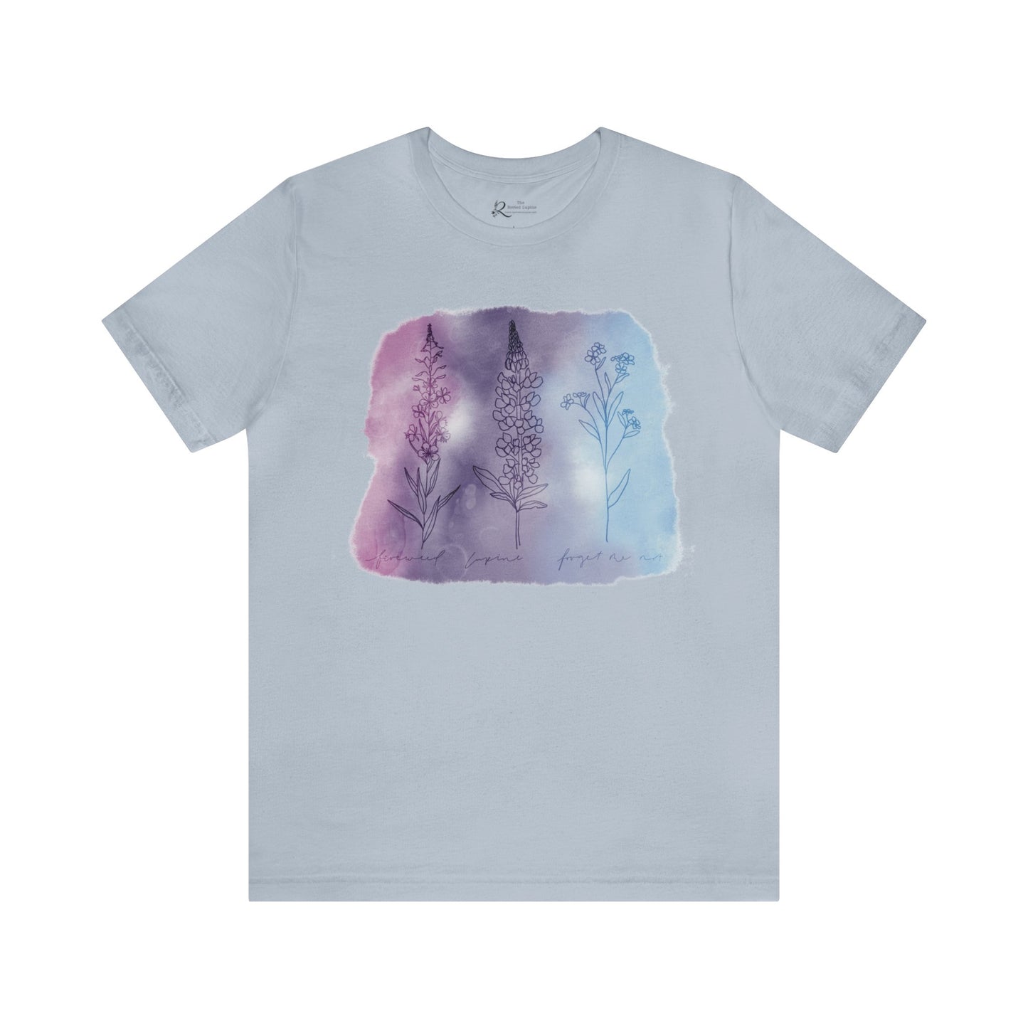 Watercolor Alaskan flowers Short Sleeve Tee