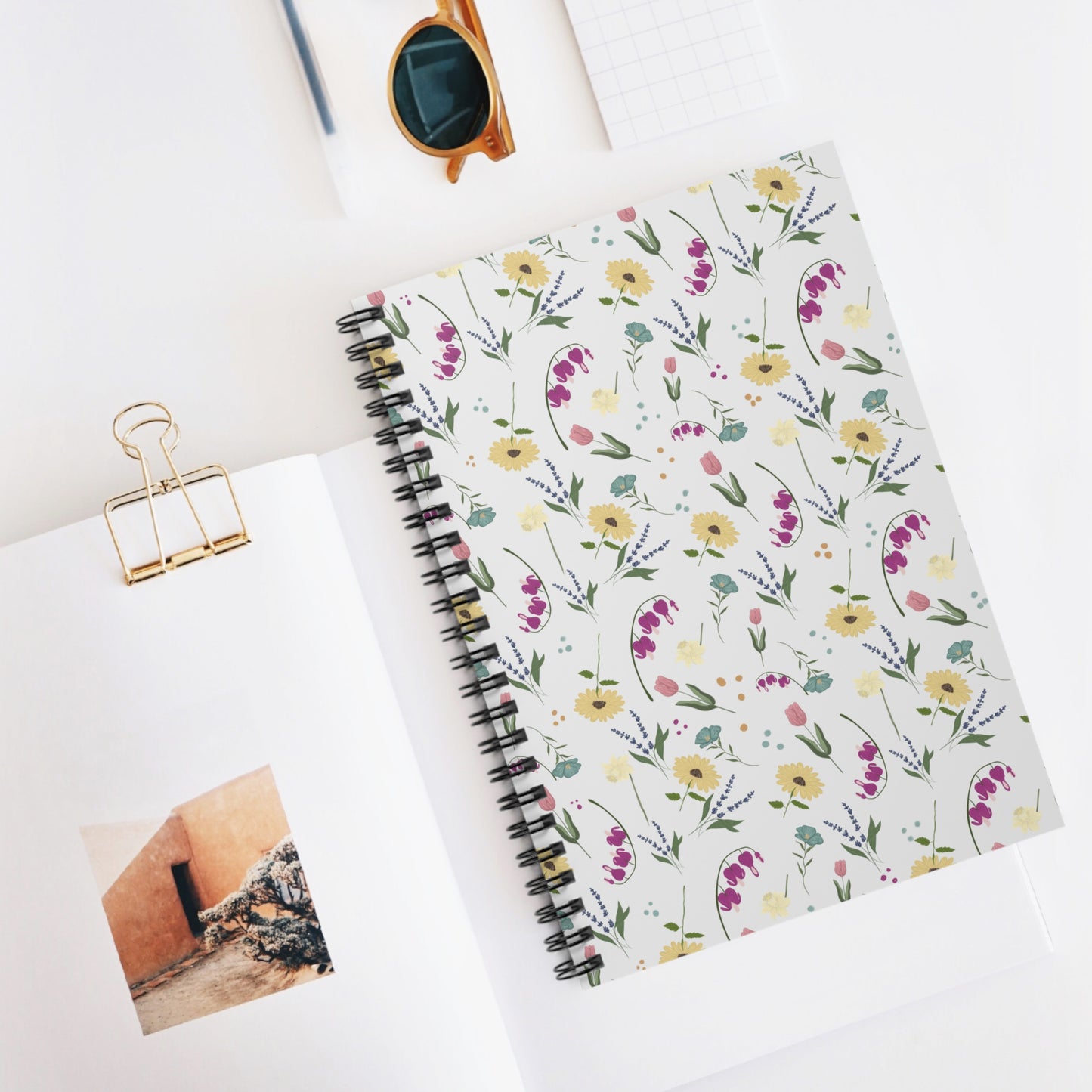 Spring Floral Spiral Notebook - Ruled Line