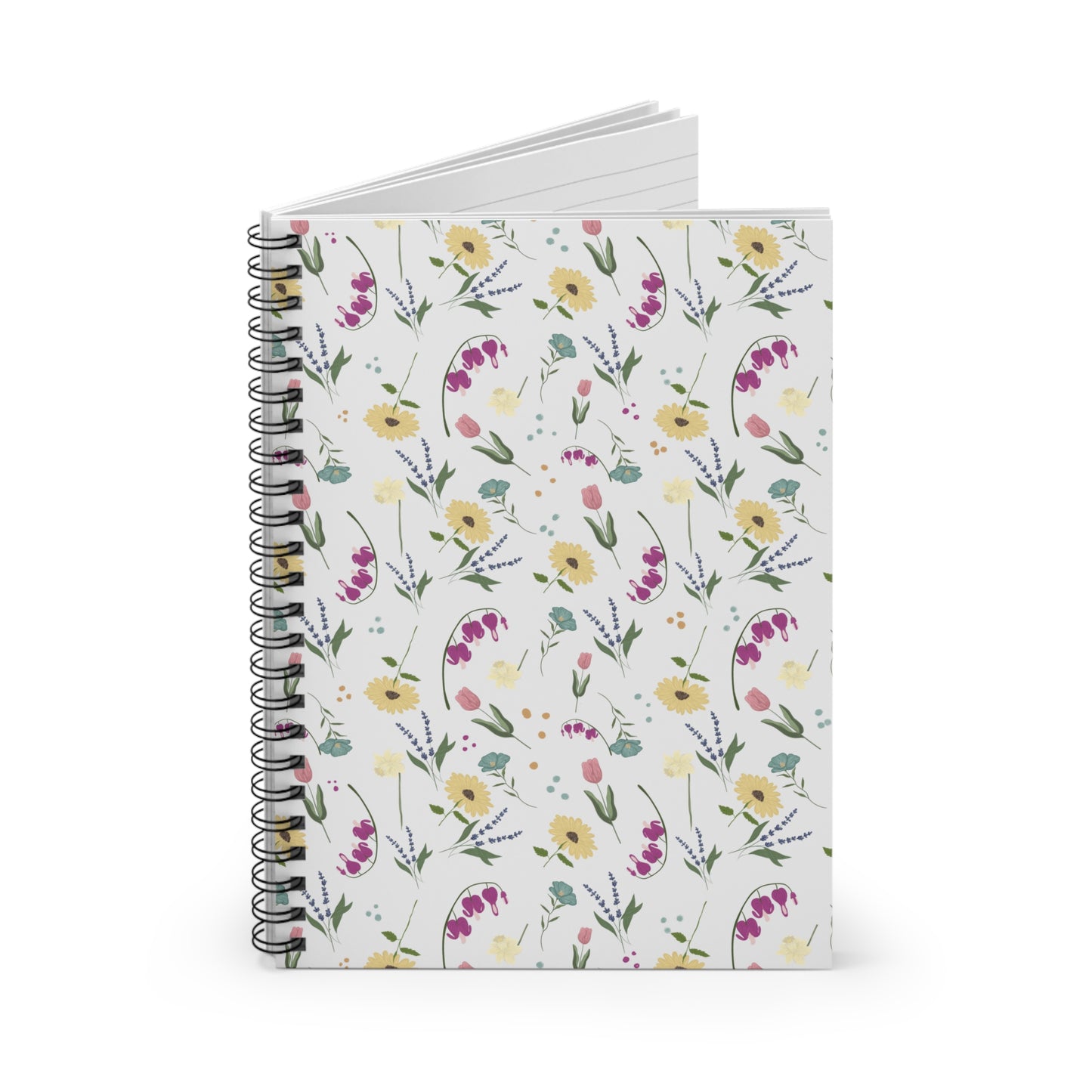 Spring Floral Spiral Notebook - Ruled Line