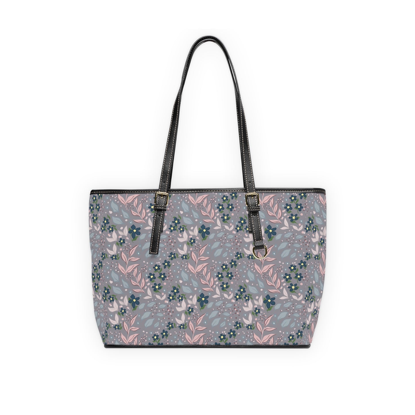 Plum Floral, Leather Purse
