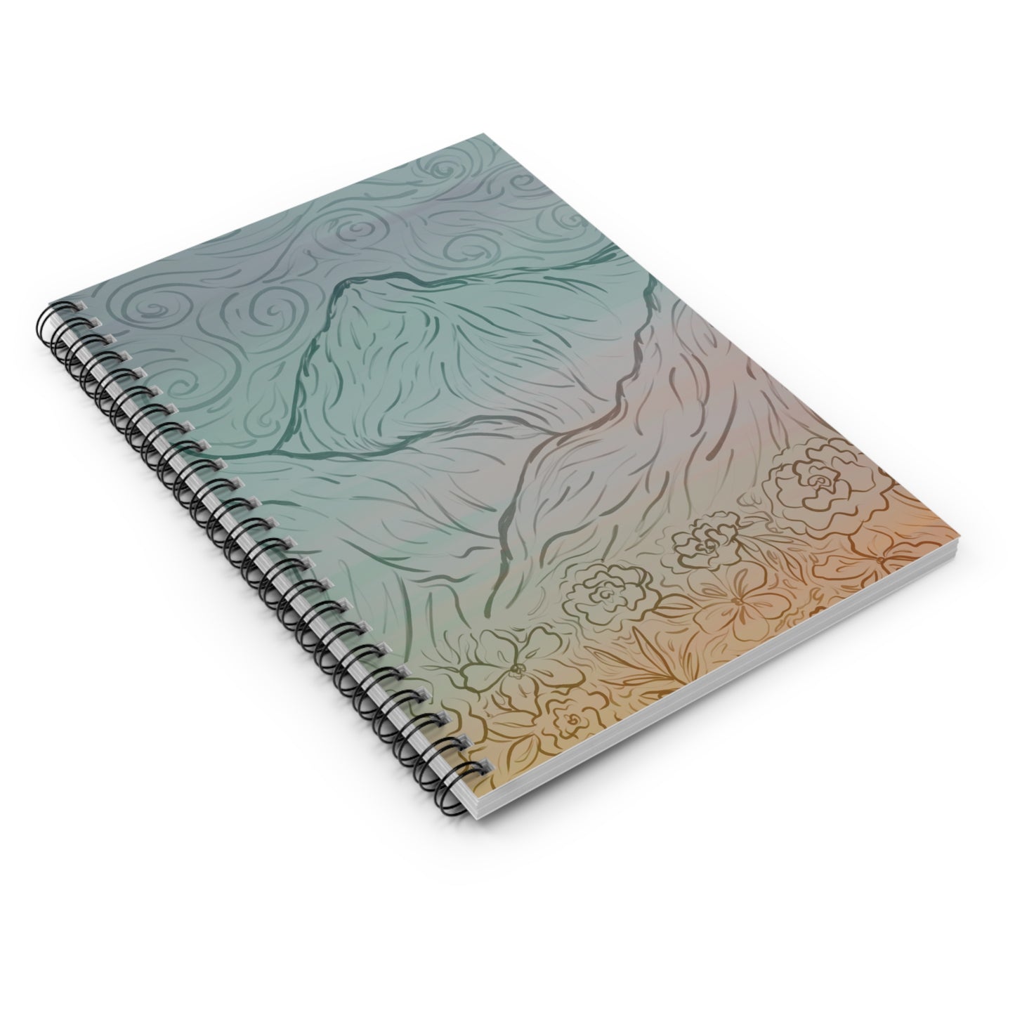Ombré mountain notebook