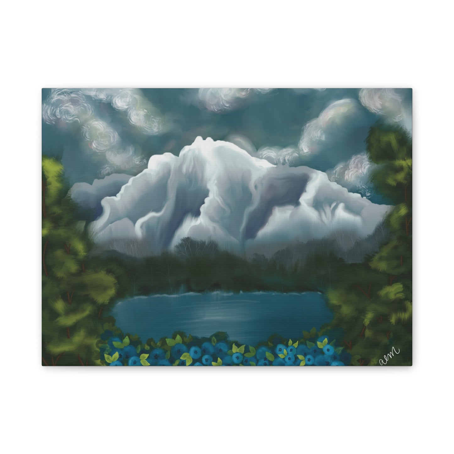 Canvas Print - Pioneer Peak Acrylic Painting