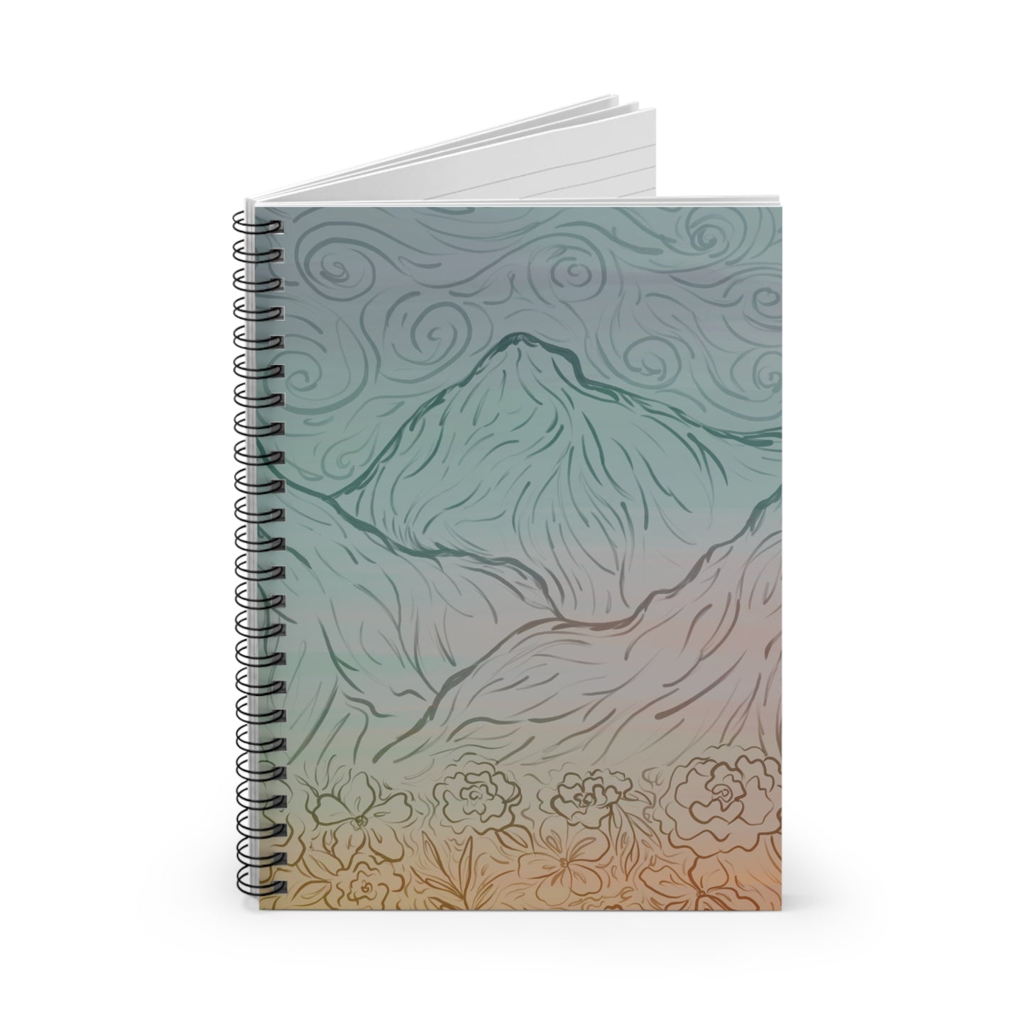 Ombré mountain notebook