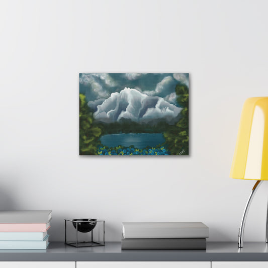 Canvas Print - Pioneer Peak Acrylic Painting