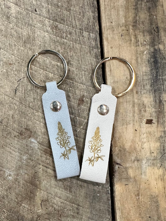 Engraved Lupine Keychain