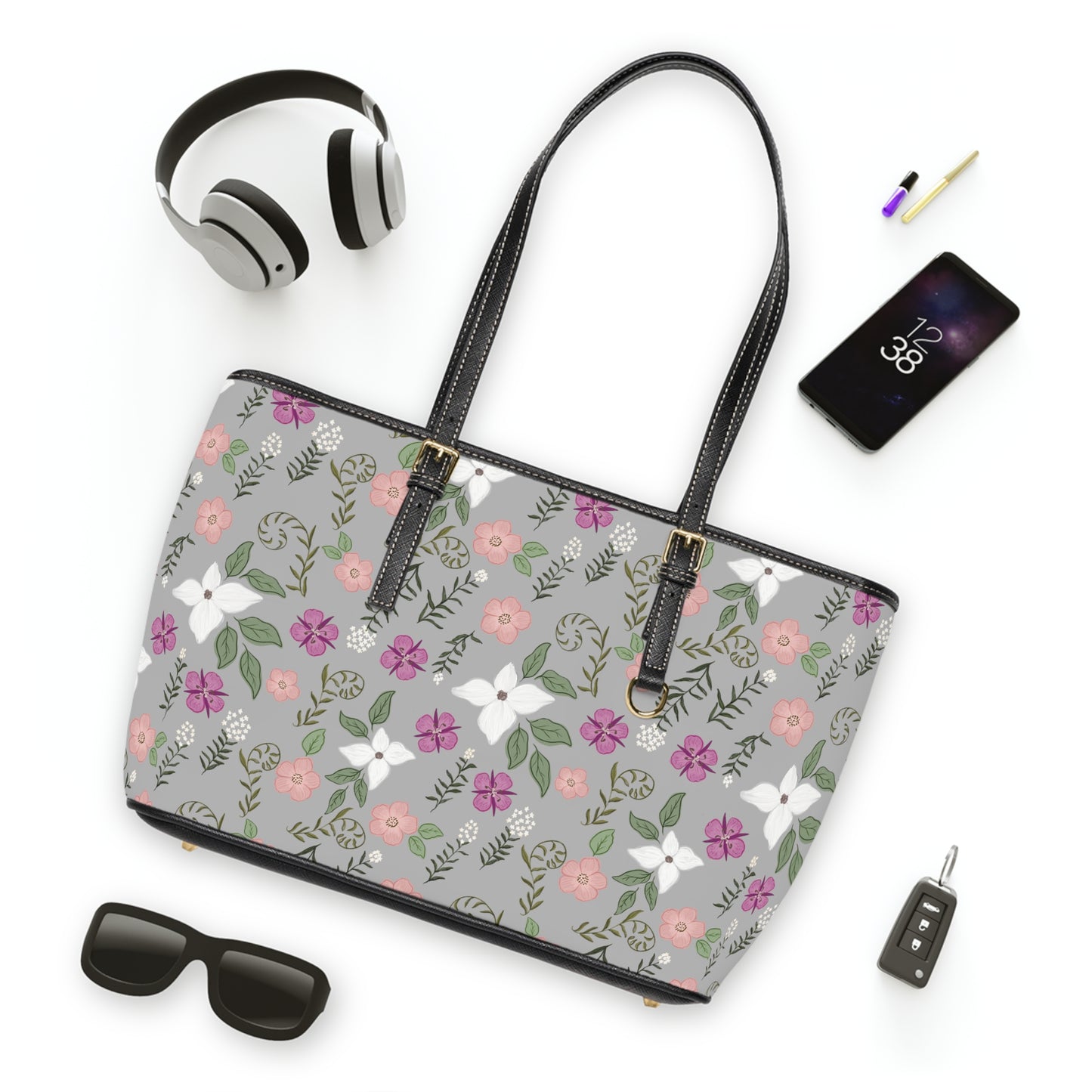 Trail Wildflowers Leather Purse