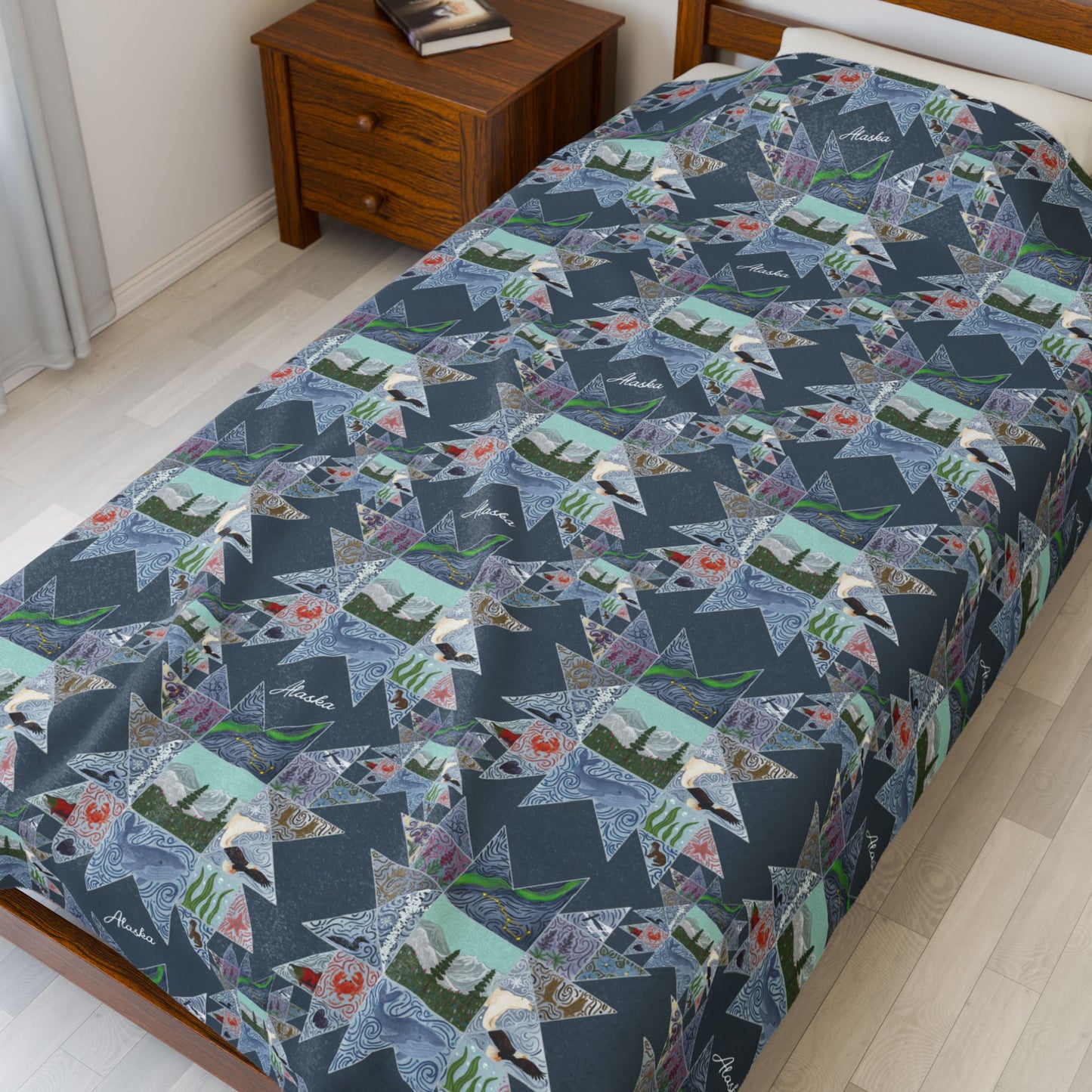 Alaska “Quilt Artwork” Plush blanket