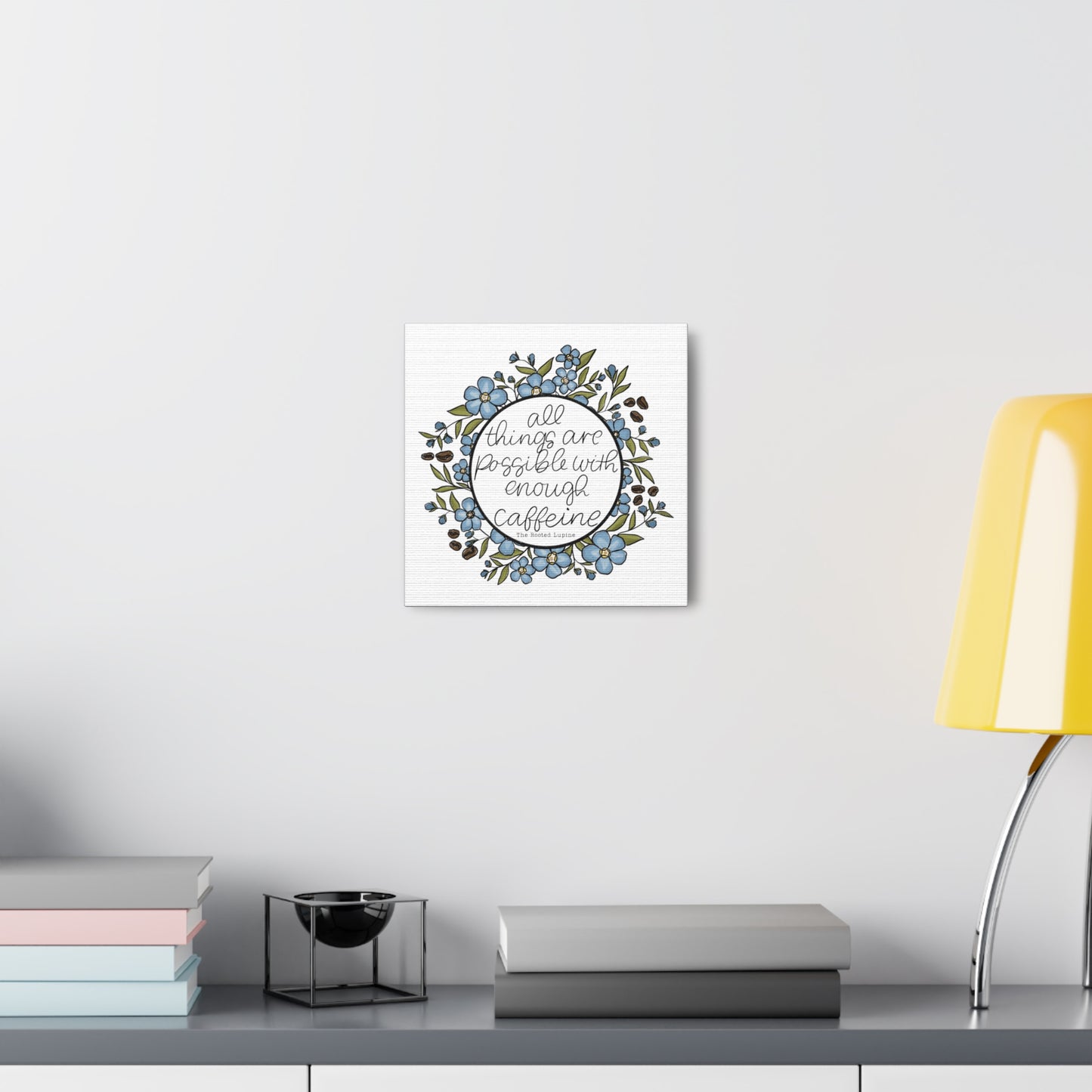 Forget Me Not Caffeine Canvas Wall Art