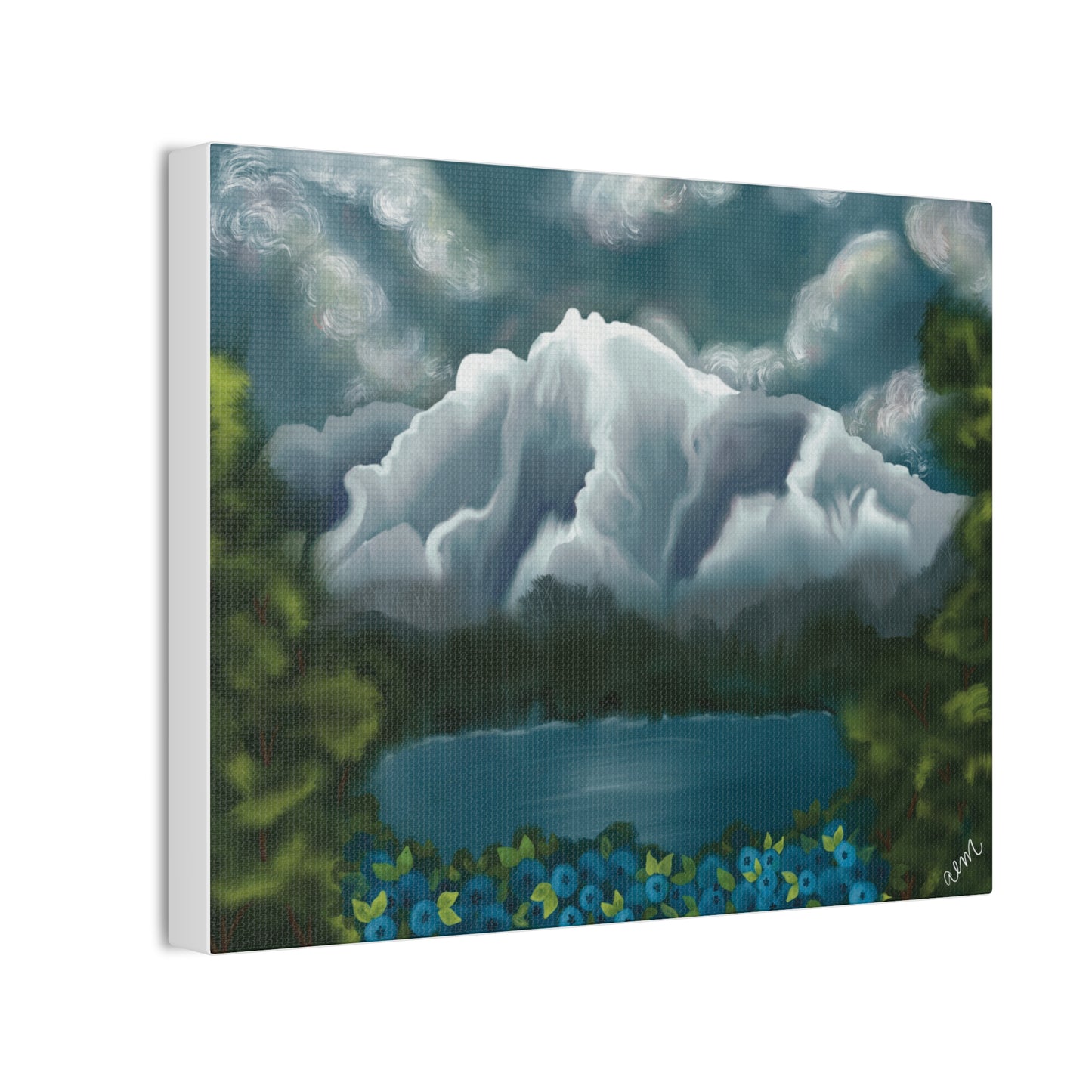 Canvas Print - Pioneer Peak Acrylic Painting