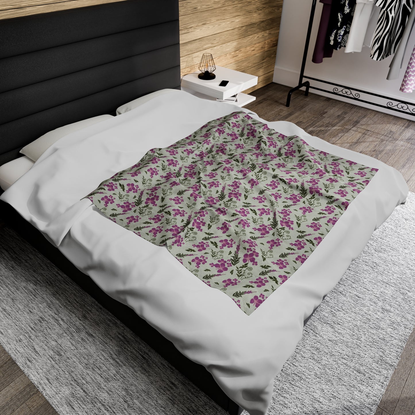 Fireweed Bloom Plush Blanket