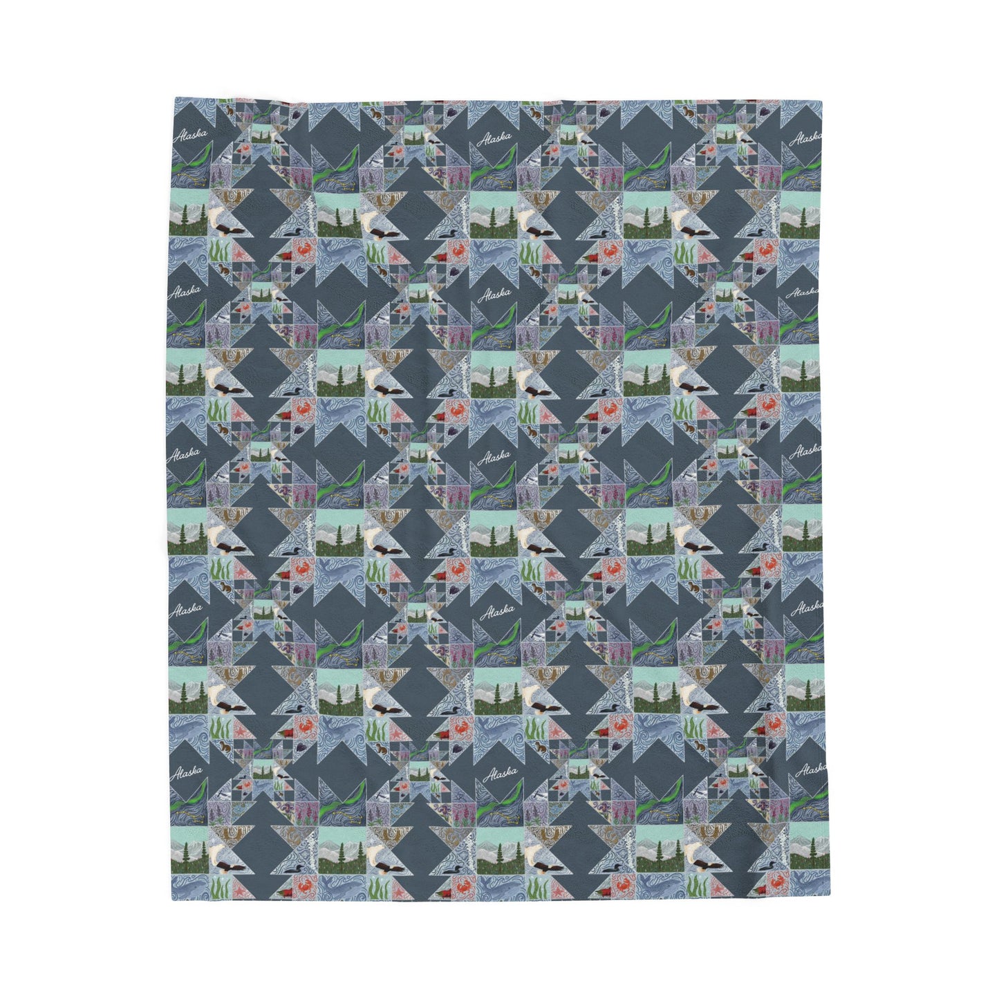 Alaska “Quilt Artwork” Plush blanket