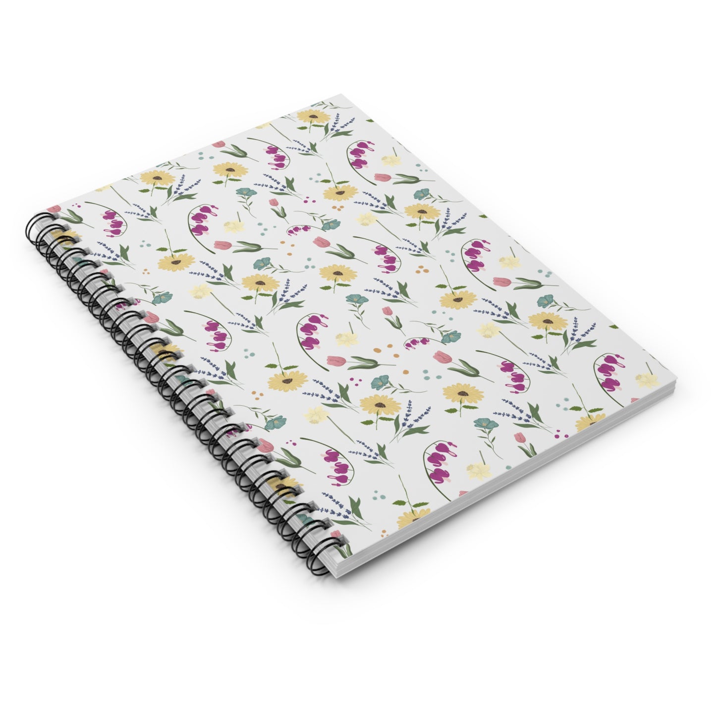 Spring Floral Spiral Notebook - Ruled Line