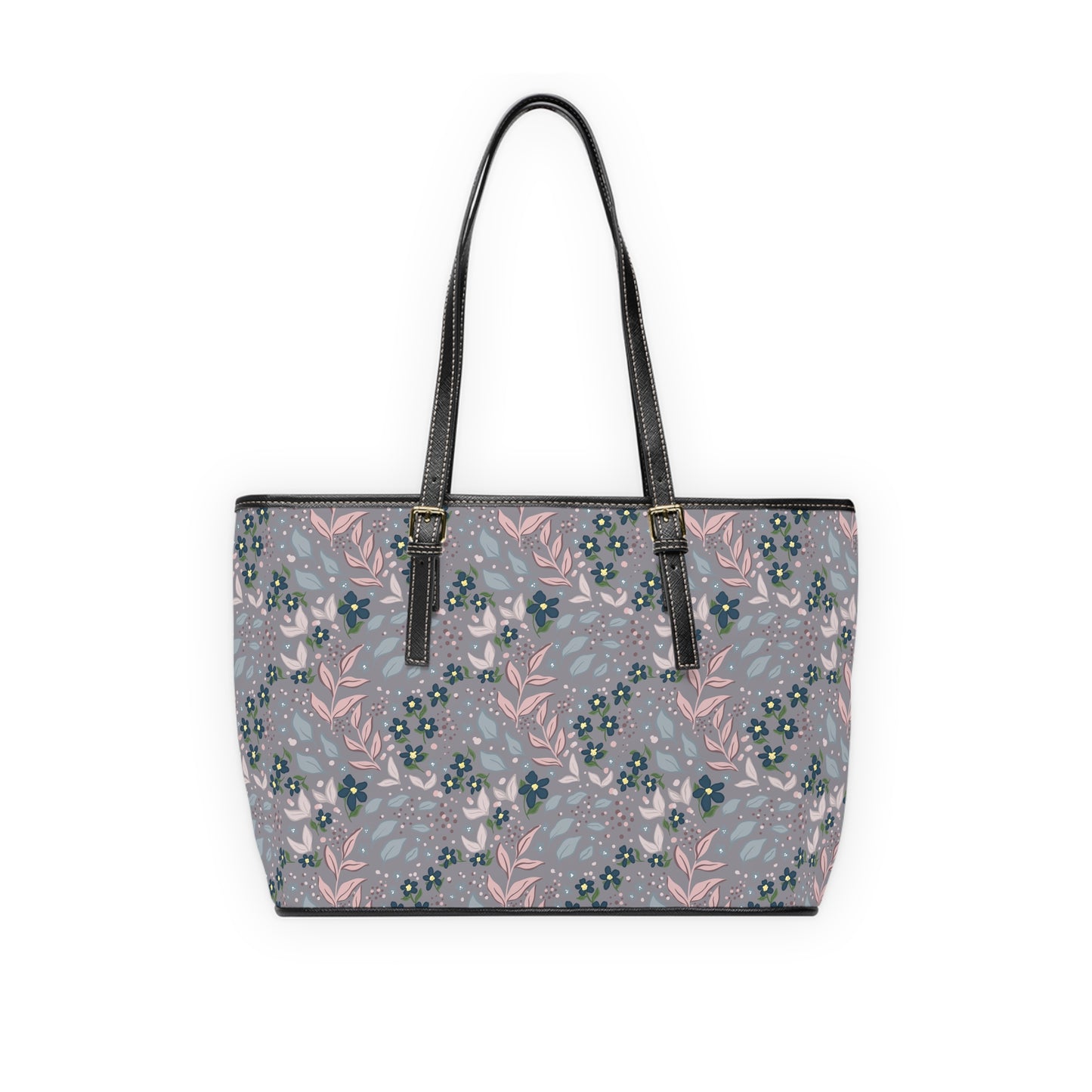 Plum Floral, Leather Purse