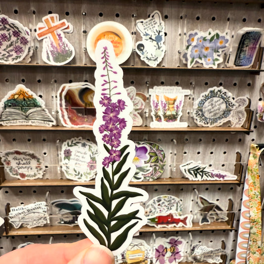 Fireweed Sticker, Alaskan Wildflower.
