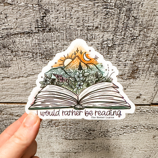 I’d Rather Be Reading Sticker