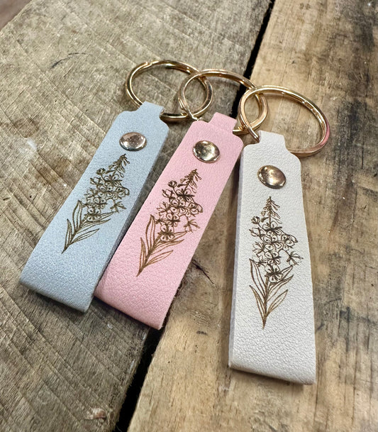 Fireweed Engraved Keychain