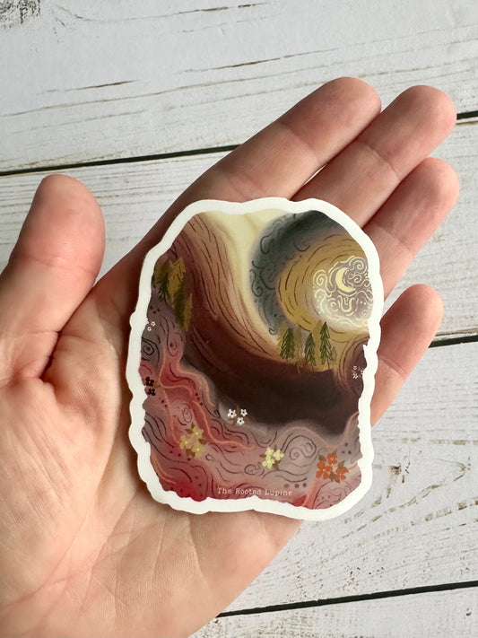 Midnight Maroon Sticker