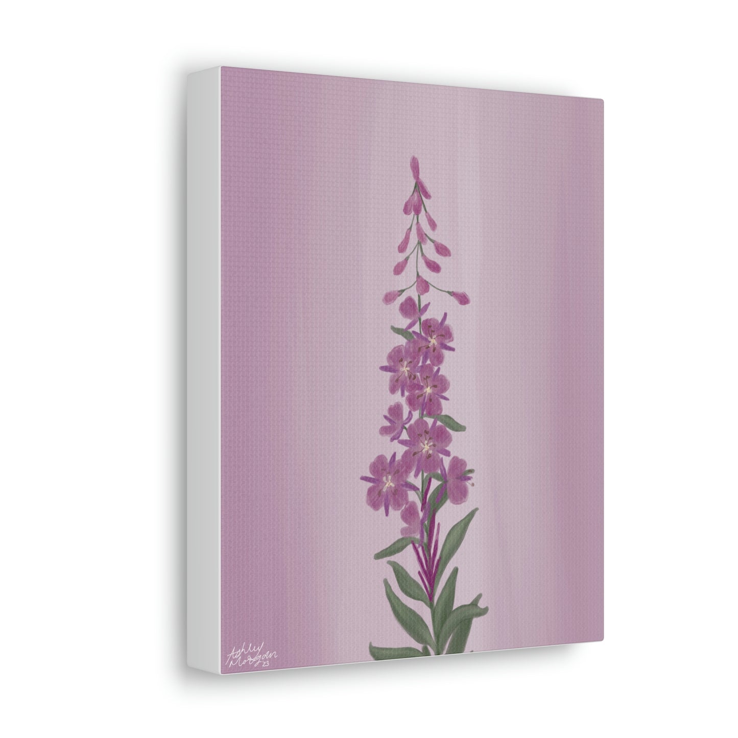 Fireweed Wildflower Canvas Wrap