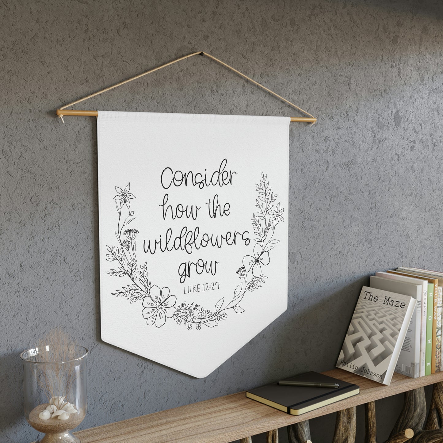 Luke 12: 27 wall pendant