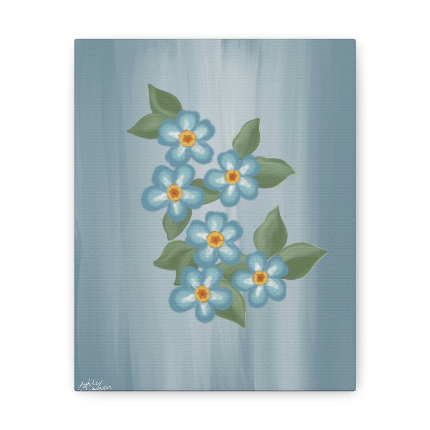 Forget Me Not Wildflower Canvas Wrap