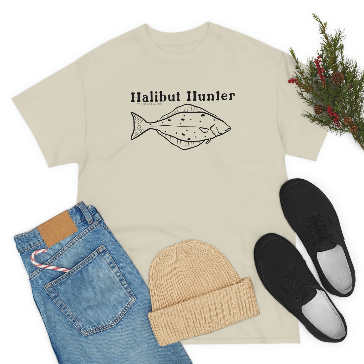 Halibut Hunter, unisex T Shirt