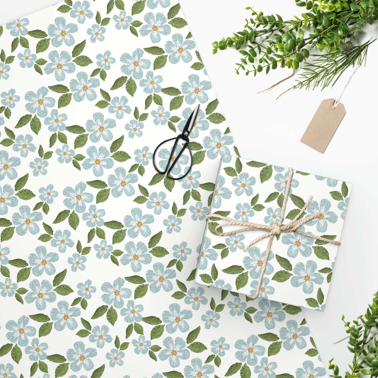 Forget Me Not Wrapping Paper
