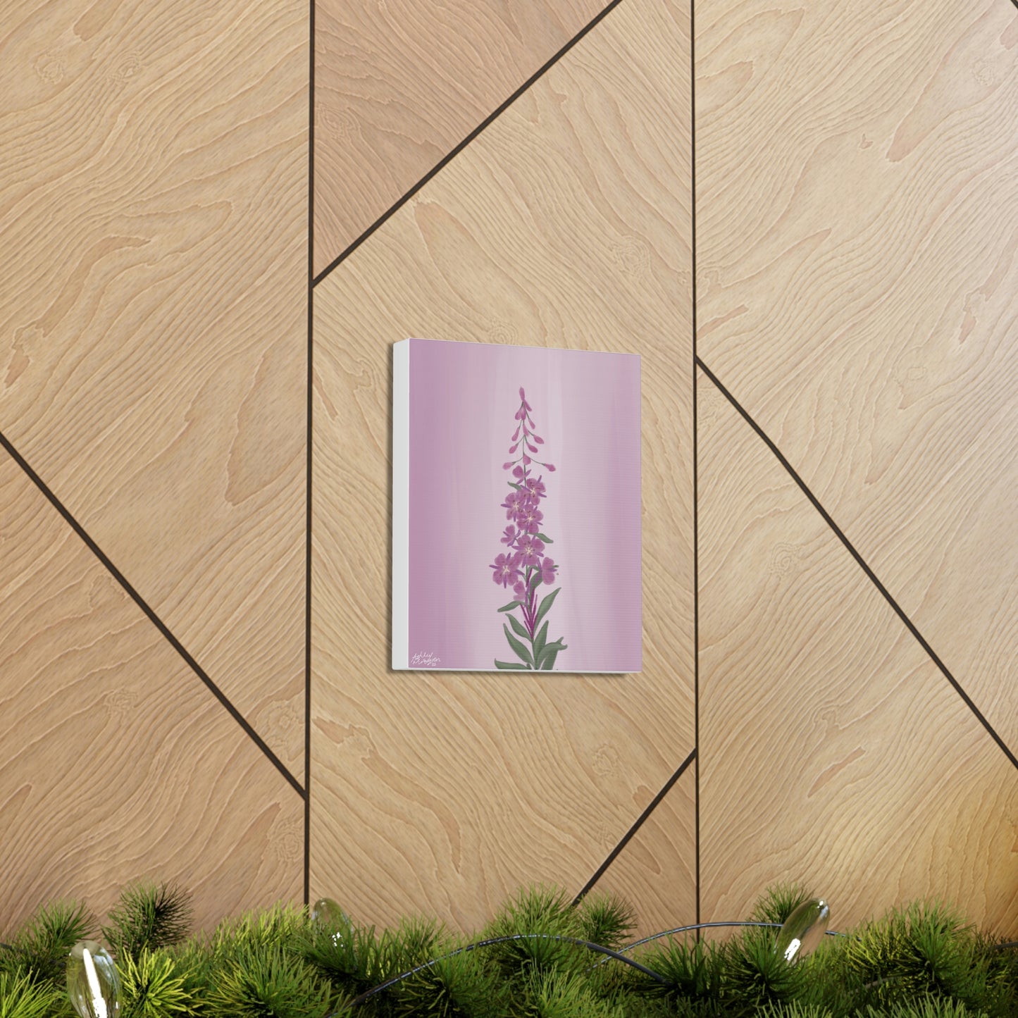 Fireweed Wildflower Canvas Wrap