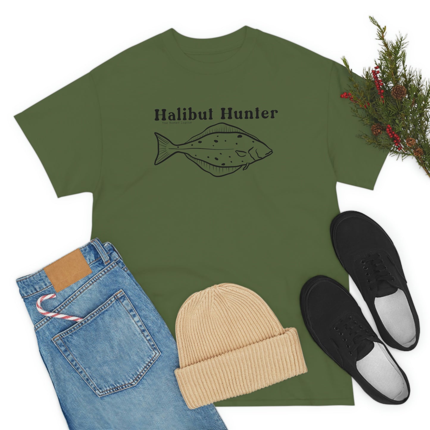 Halibut Hunter, unisex T Shirt