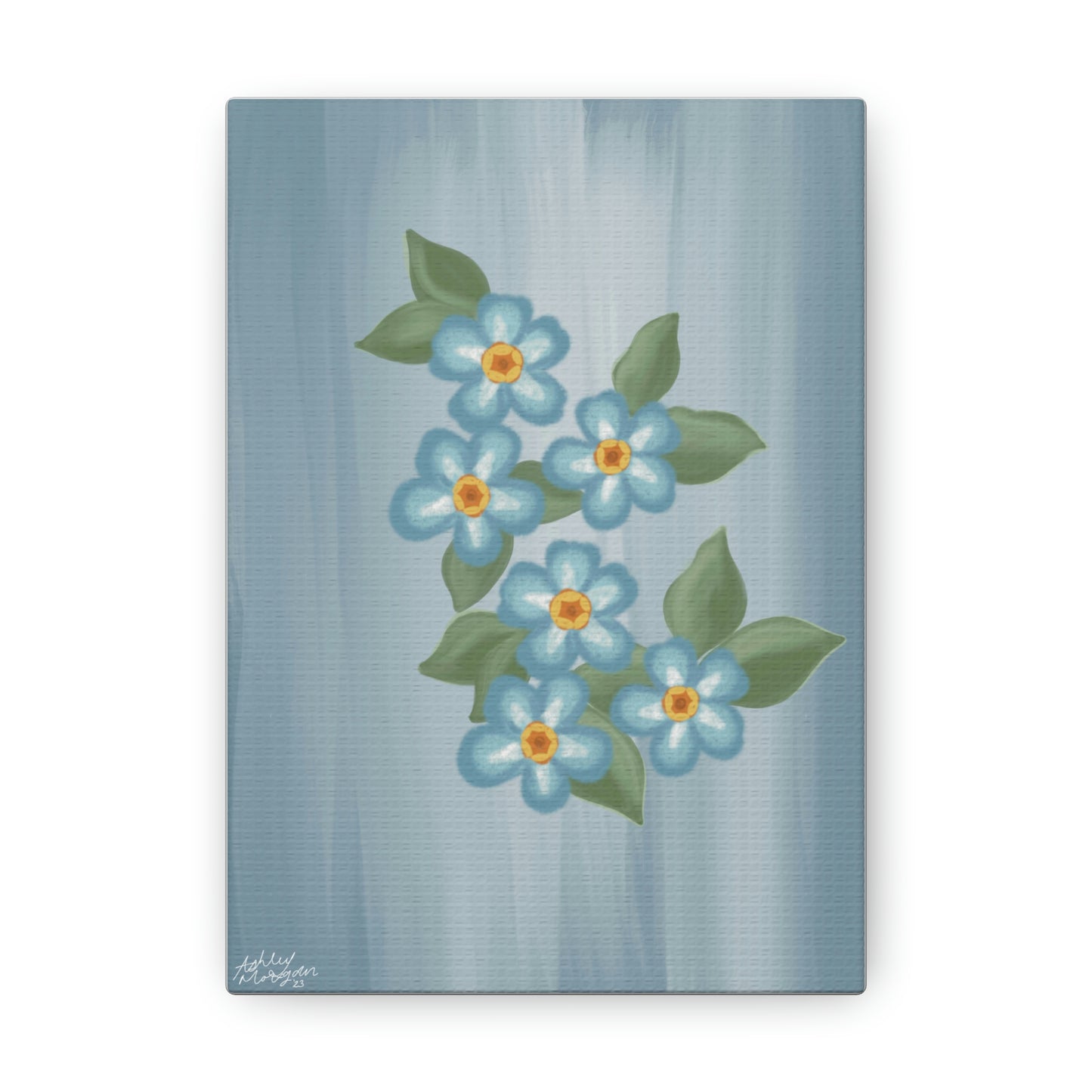 Forget Me Not Wildflower Canvas Wrap