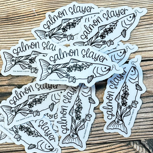 Salmon Slayer Sticker